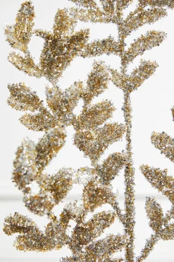Decorator's Warehouse 32” Acanthus Leaves Platinum Christmas Spray > Christmas Sprays|Christmas Decor