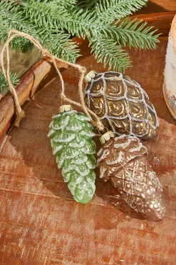 Decorator's Warehouse 10" Acorn & Pinecone Glass Ornament > Christmas Decor|Christmas Ornaments