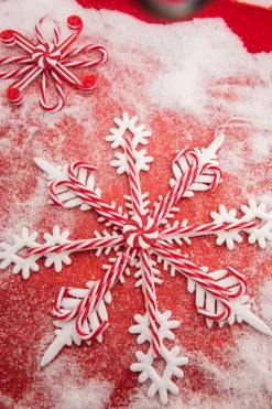 Decorator's Warehouse 12" Acrylic Peppermint Snowflake Large Ornament > Christmas Decor|Christmas Ornaments
