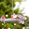 Decorator's Warehouse Animated Tree Topper, Black Santa's Biplane Circles The Tree > Tree Toppers|Christmas Decor