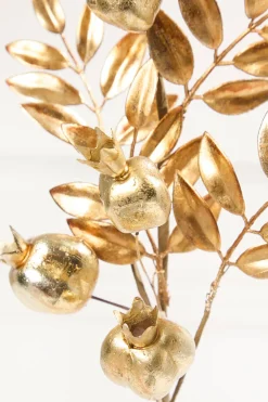 Decorator's Warehouse 26" Antique Gold Metallic Pomegranate Stem > Christmas Sprays|Christmas Decor