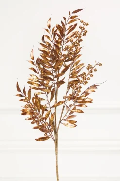 Decorator's Warehouse 30" Antique Gold Pepperberry Stem > Christmas Sprays|Christmas Decor
