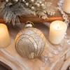 Decorator's Warehouse 4” Art Deco Pattern Antique Glass Ball Ornament > Christmas Decor|Jewel Tones