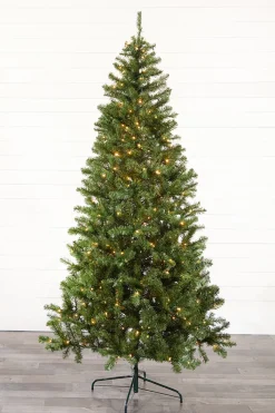Decorator's Warehouse 7.5' Aspen Pine Artificial Christmas Tree with 400 Color-Changing Lights > Christmas Sale|Green