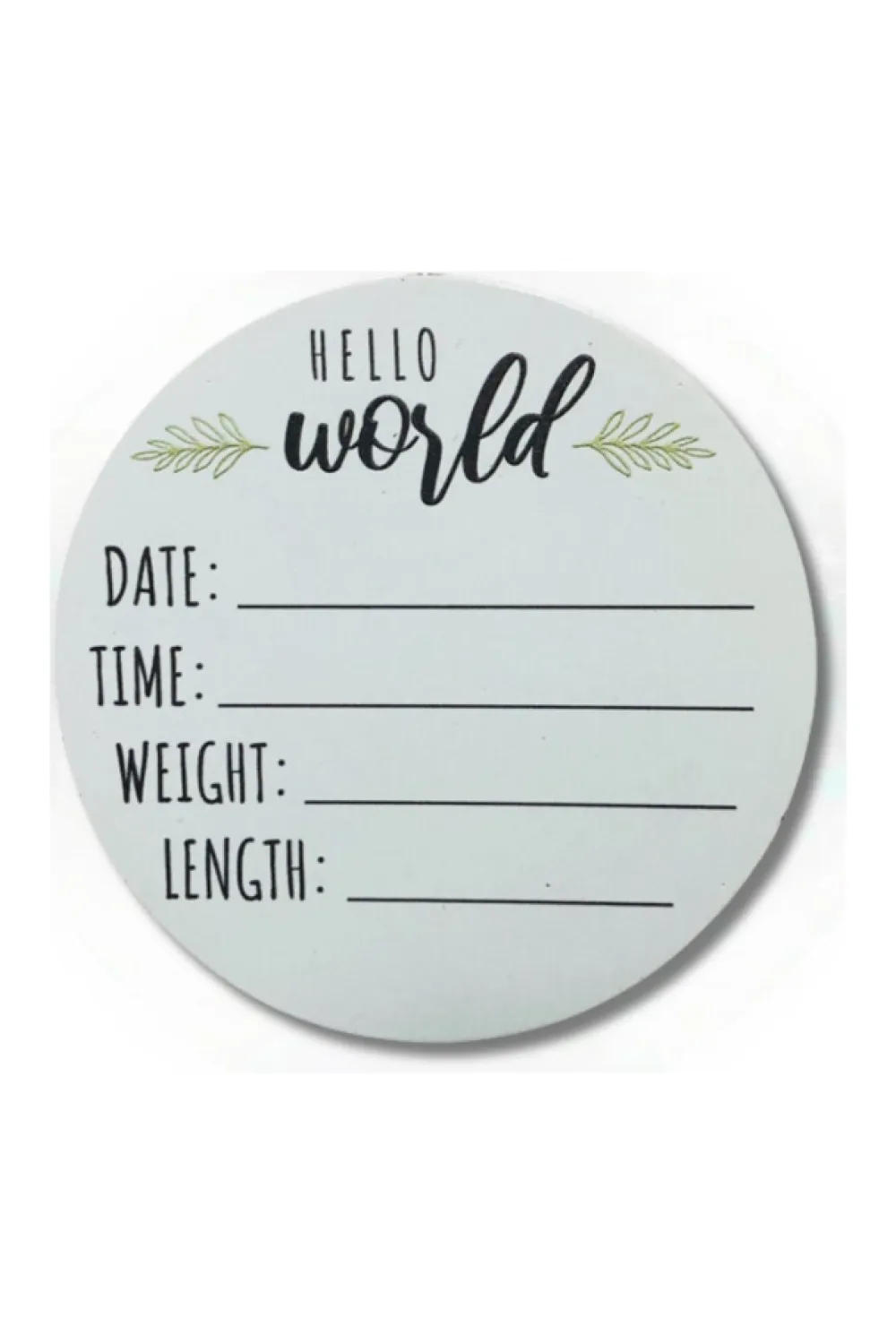 Decorator's Warehouse Baby’s Hello World Disk Personalizable Ornament > Christmas Ornaments|Christmas Decor