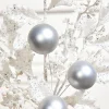 Decorator's Warehouse 22" Ball Bead Spray - White > White Christmas|Christmas Decor