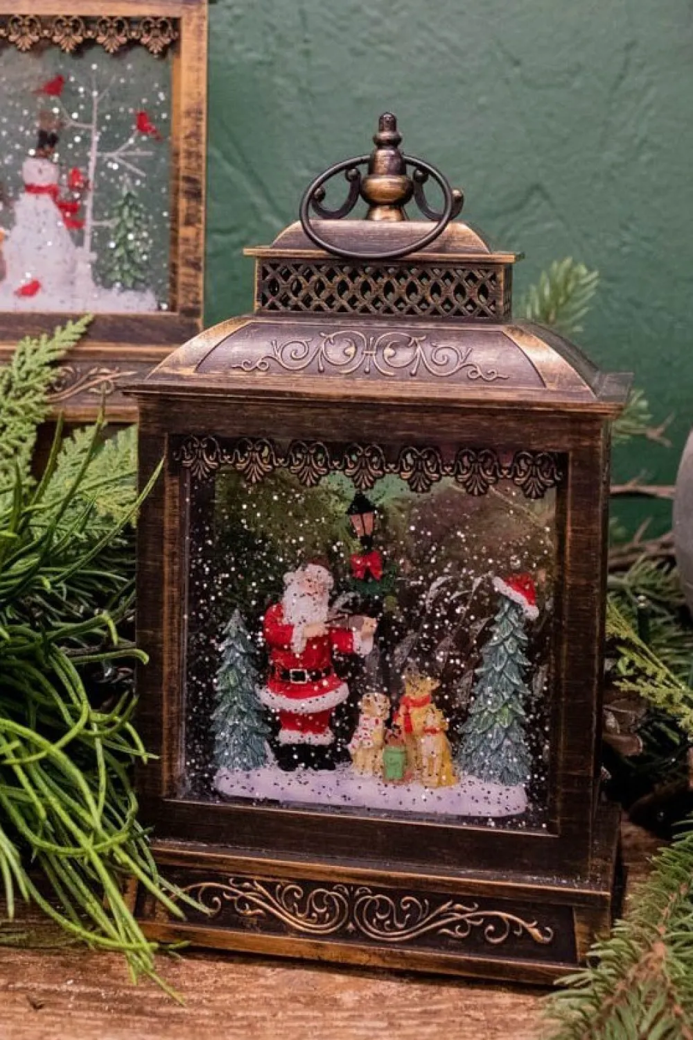 Decorator's Warehouse 11" Battery Operated Lighted Musical Spinning Water Globe with Holiday Scene and Timer > Water Globes|Christmas Decor