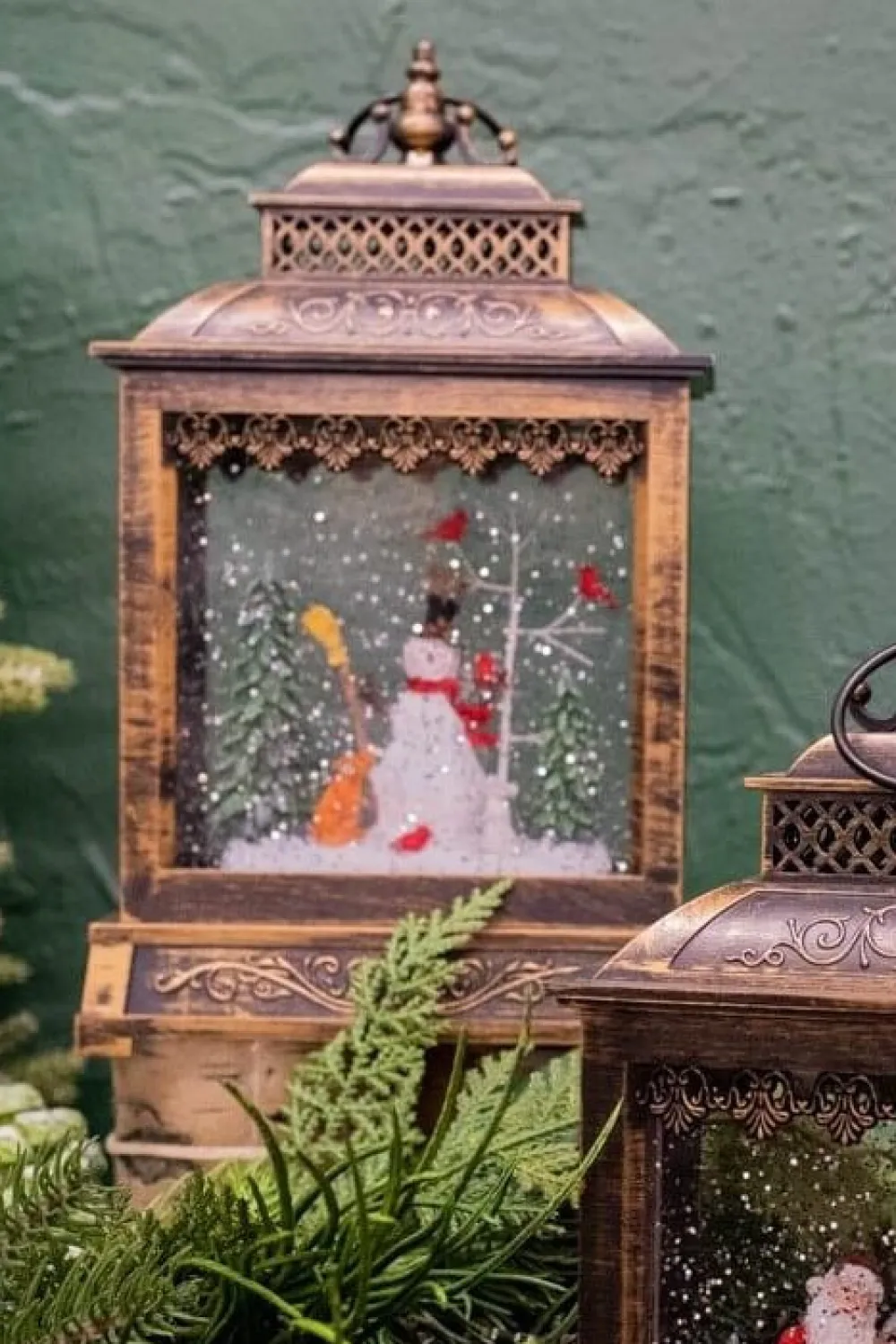 Decorator's Warehouse 11" Battery Operated Lighted Musical Spinning Water Globe with Holiday Scene and Timer > Water Globes|Christmas Decor