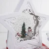 Decorator's Warehouse 10.5" Battery Operated Lighted Spinning Water Globe Star with Timer > Water Globes|North Pole Party