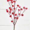 Decorator's Warehouse 26” Beaded Crabapple Spray - Red > Cardinal|Christmas Sprays