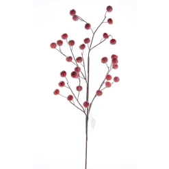 Decorator's Warehouse 26” Beaded Crabapple Spray - Red > Cardinal|Christmas Sprays
