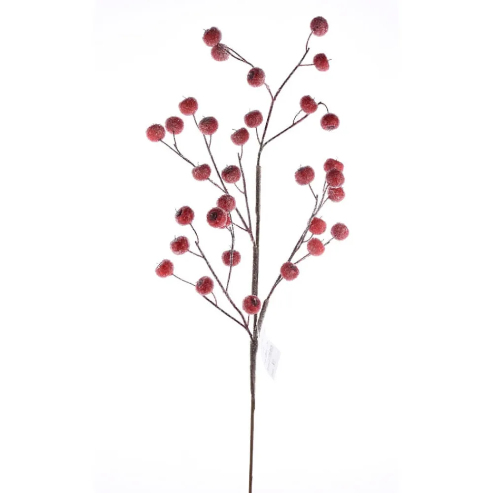 Decorator's Warehouse 26” Beaded Crabapple Spray - Red > Cardinal|Christmas Sprays