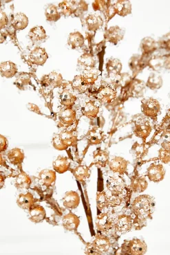 Decorator's Warehouse 27" Beaded Iced Berry Spray - Champagne > Sugar & Spice|Christmas Sprays