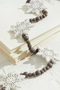 Decorator's Warehouse 48" Beaded Snowflake Garland > Christmas Decor|Unlit Garlands