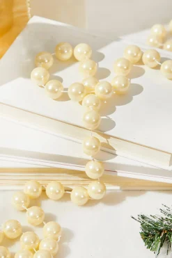 Decorator's Warehouse 8.8' Bead Garland - Pearl > Sale|Christmas Sale