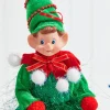 Decorator's Warehouse 11" Bendable Elf with Pom Pom Ornament > Christmas Decor|Christmas Accents