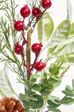 Decorator's Warehouse 18" Berry and Holly Pine Pick > Cardinal|Christmas Sprays
