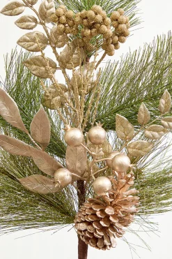 Decorator's Warehouse 30" Berry/Cone Cedar Spray - Platinum > Christmas Sprays|Christmas Decor