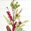 Decorator's Warehouse 18" Berry Pinecone Pick > Cardinal|Farmhouse