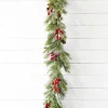 Decorator's Warehouse 5' Berry Pine with Pinecones Garland > Cardinal|Christmas Decor