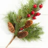 Decorator's Warehouse 22" Berry Pine with Pinecones Spray > Christmas Decor|Farmhouse