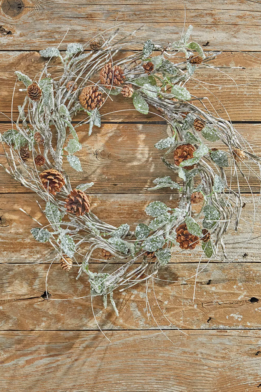 Decorator's Warehouse 20” Birch/Leaf/Pinecone Wreath > Christmas Decor|Under 30"