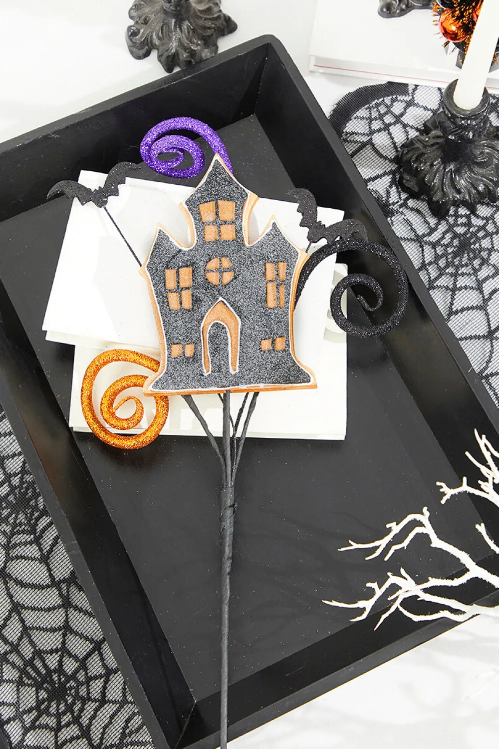Decorator's Warehouse Black and Orange Haunted Mansion Spray > Halloween|Halloween