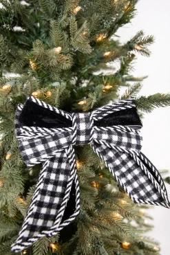 Decorator's Warehouse 8” Black and White Plaid Bow > Sale|Sale
