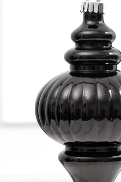 Decorator's Warehouse 10" Black Metallic Finial Ornament > Nutcracker|Christmas Decor