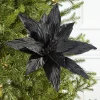 Decorator's Warehouse 24" Black Velvet Poinsettia Stem > Nutcracker|Christmas Flowers