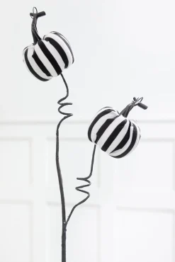 Decorator's Warehouse 26" Black & White Striped Halloween Pumpkin Spray > Halloween|Halloween