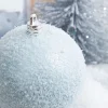 Decorator's Warehouse 4" Blue Frosted Ball Ornament > Santa'S Sweet Shoppe
