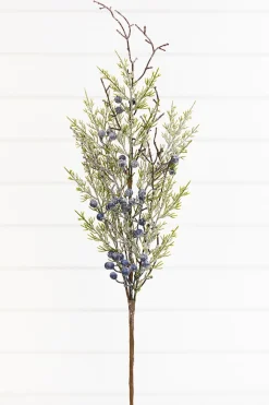 Decorator's Warehouse 33" Blue Frosted Juniper Spray > Winter Woodland|2026 New Additions