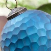 Decorator's Warehouse 5" Blue Honeycomb Glass Ball Ornament > Christmas Decor|Christmas Ornaments