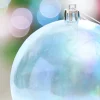 Decorator's Warehouse 4" Blue Iridescent Ball Ornament > Retro Brites|Christmas Decor
