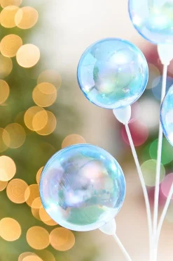 Decorator's Warehouse 15" Blue Iridescent Ball Pick > Christmas Sprays|Christmas Decor