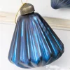 Decorator's Warehouse 3.5" Blue Ribbed Glass Ornament > Christmas Decor|Blue Christmas
