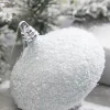 Decorator's Warehouse 4" Blue Snow Frosted Onion > Christmas Ornaments|White Christmas