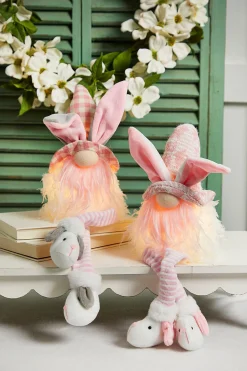 Decorator's Warehouse 20” B/O Lighted Easter Bunny Gnome Shelf Sitter > Easter Decor|Easter Decor