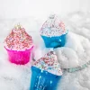 Decorator's Warehouse 4” B/O Lighted Mercury Glass Cupcake Ornaments with Remote Control Set of 6 > Sale|Christmas Sale