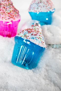 Decorator's Warehouse 4” B/O Lighted Mercury Glass Cupcake Ornaments with Remote Control Set of 6 > Sale|Christmas Sale
