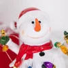 Decorator's Warehouse 7.4” B/O Lighted Resin Skiing Snowman with Light String > Christmas Decor|Christmas Accents