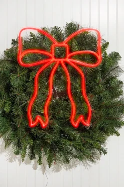 Decorator's Warehouse 19.3" Bow Lit Neon Sign > Indoor Lighting|Christmas Decor