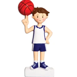 Decorator's Warehouse 4" Boy Basketball Player Customizable Ornament > Christmas Ornaments|Christmas Decor