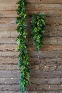 Decorator's Warehouse 29" Bristle Pine With Natural Touch Evergreen Teardrop > Natural Greenery|Christmas Teardrops