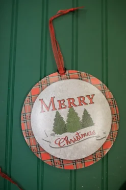 Decorator's Warehouse 6.6” Buffalo Plaid Metal Christmas Ornaments > Christmas Ornaments|Christmas Ornaments