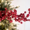 Decorator's Warehouse 22" Burgundy Glitter Crabapple Spray > Christmas Sprays|Christmas Decor