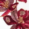 Decorator's Warehouse 23.5" Burgundy & Gold Magnolia Spray > Christmas Decor|Jewel Tones