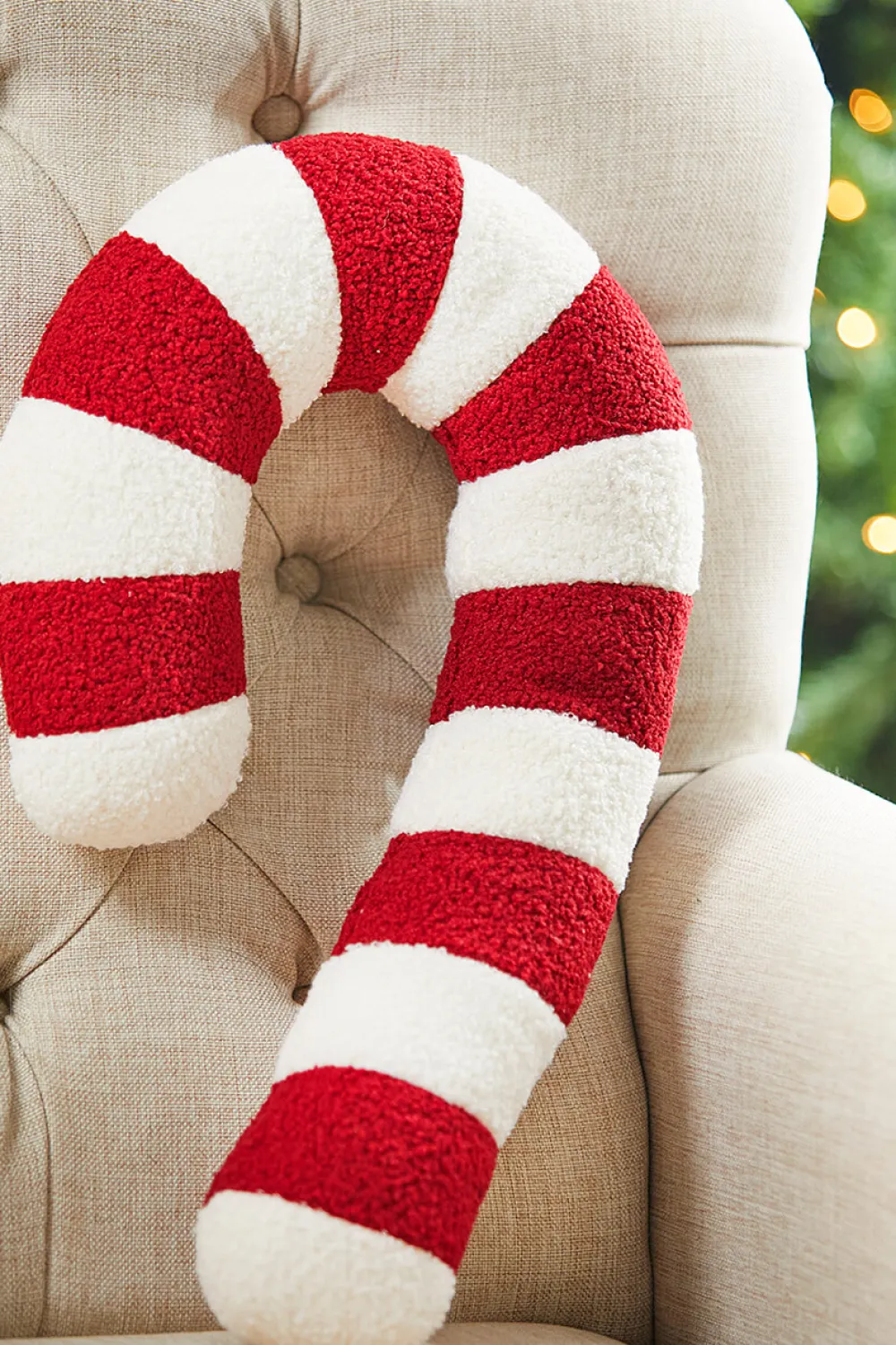 Decorator's Warehouse Candy Cane Pillow 21" x 11" > Christmas Textiles|Christmas Pillows