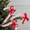 Decorator's Warehouse 24” Candy Cane Spray with Bow > Gingerbread|Peppermint